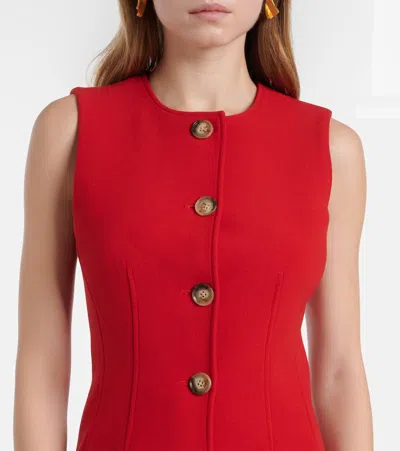 Veronica Beard Jessup Darted Tailored Vest In Brown