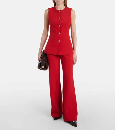 Veronica Beard Jessup Darted Tailored Vest In Brown