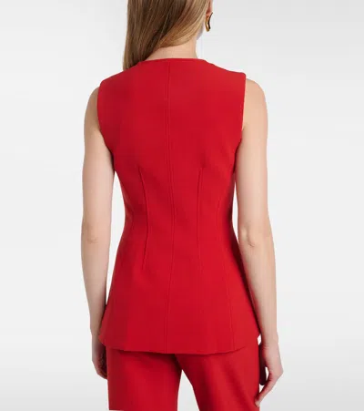 Veronica Beard Jessup Darted Tailored Vest In Brown