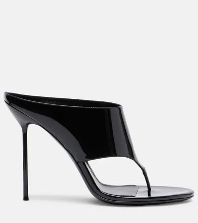 Paris Texas Lidia 105 Patent Leather Mules In Black