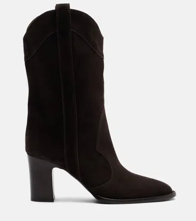 Paris Texas Belle Suede Ankle Boots In Brown