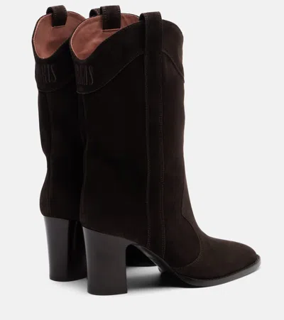 Paris Texas Belle Suede Ankle Boots In Brown