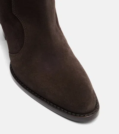 Paris Texas Belle Suede Ankle Boots In Brown