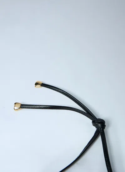 Bottega Veneta Women Sardine Leather Necklace In Black