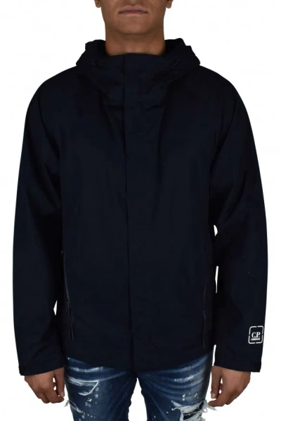 C.p. Company C.p.company Hooded Cotton Jacket In Blue