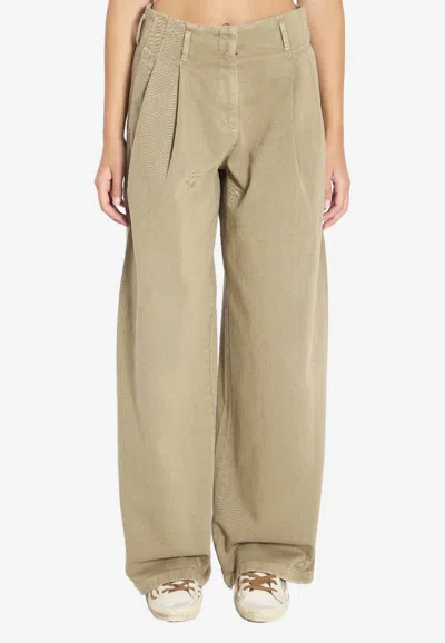 Golden Goose Db Wide-leg Casual Pants In Gray