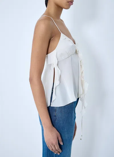 Chloé Women Silk Crop Top In White