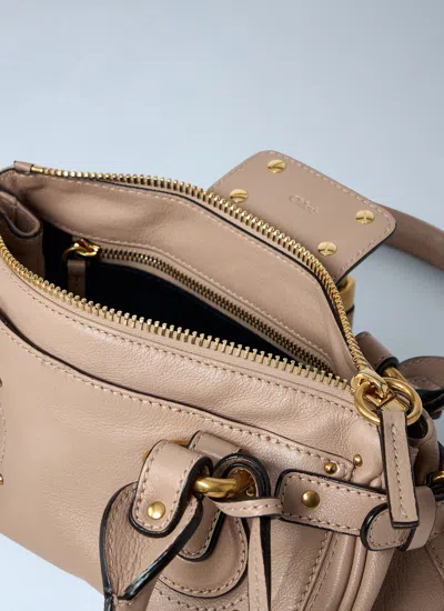 Chloé Paddington Pink Handbag With Two Top Handles And Padlock On The Front In Leather Woman In Brown