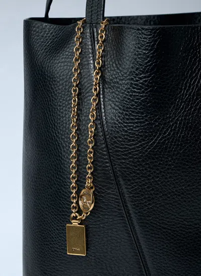 Chloé Borsa Shopping Spin Piccola In Pelle Nera Donna In Black