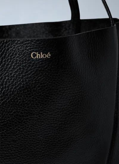 Chloé Borsa Shopping Spin Piccola In Pelle Nera Donna In Black