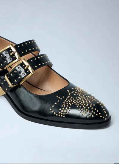 Chloé Chloe Elegant Pumps With Leather Construction And 4cm Heel Height In Black