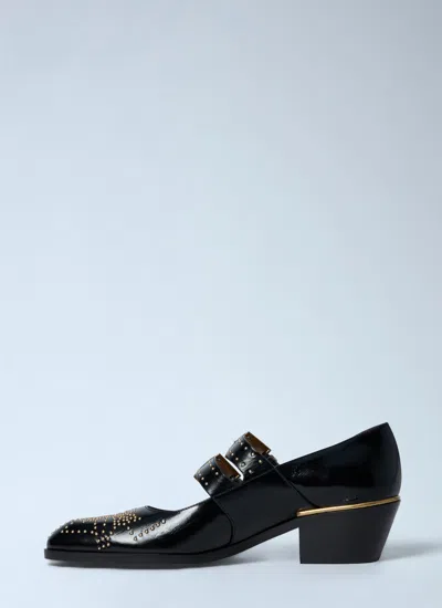 Chloé Chloe Elegant Pumps With Leather Construction And 4cm Heel Height In Black