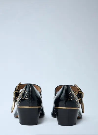 Chloé Chloe Elegant Pumps With Leather Construction And 4cm Heel Height In Black