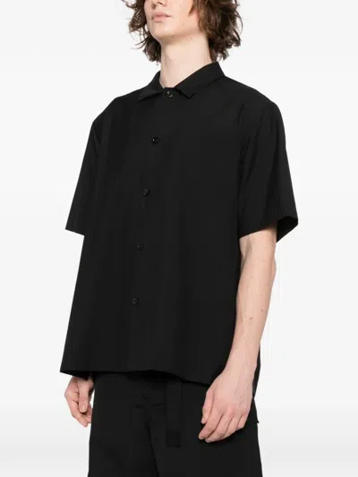 Sacai Short-sleeves Shirt In Black