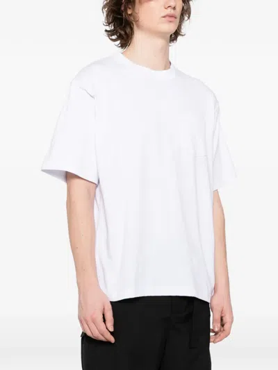 Sacai Chest Pouch Pocket T-shirt In White