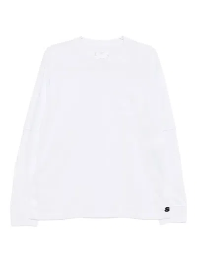 Sacai Cotton Layered T-shirt In White