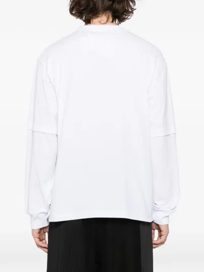 Sacai Cotton Layered T-shirt In White