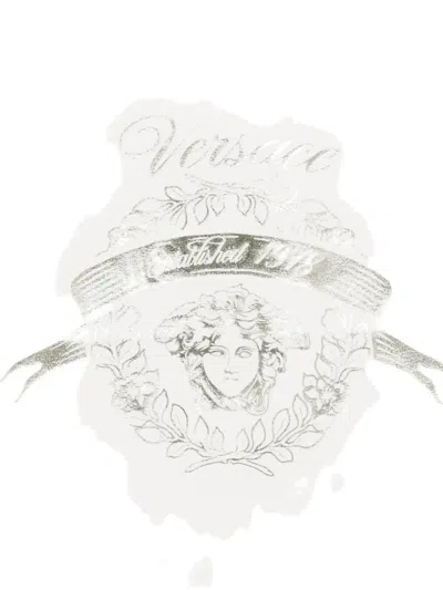 Versace Logo-printed Blanket In White