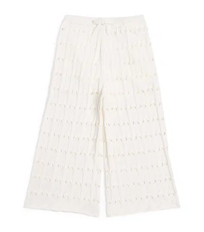 Zimmermann Wool-cotton Knitted Trousers In White