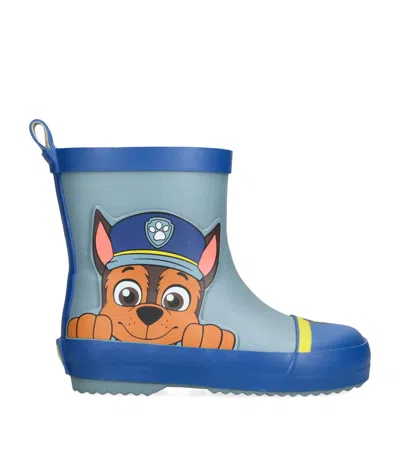 Ground Up Paw Patrol Chase Wellington Boots In Blue