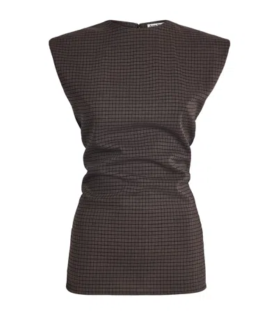 Acne Studios Stretch-wool Check Tanado Top In Multi