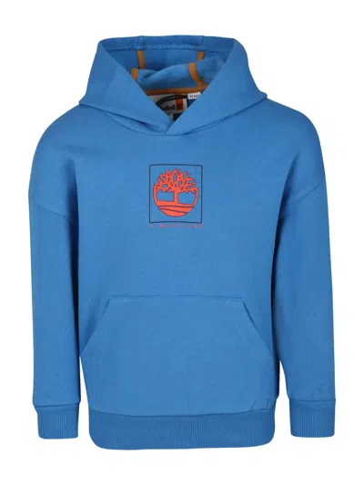Timberland Logo-print Hoodie In Blue