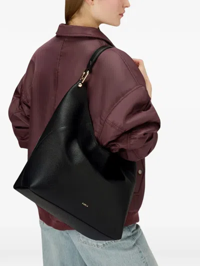 Furla Large Lara Shoulder Bag In Black