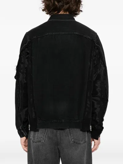 牛仔混合面料斜纹布夹克