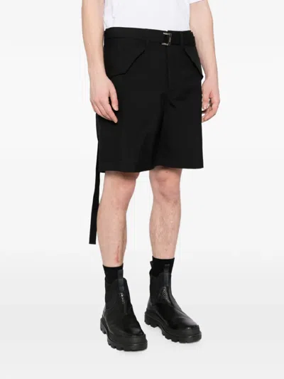 Sacai Suiting Shorts In Black