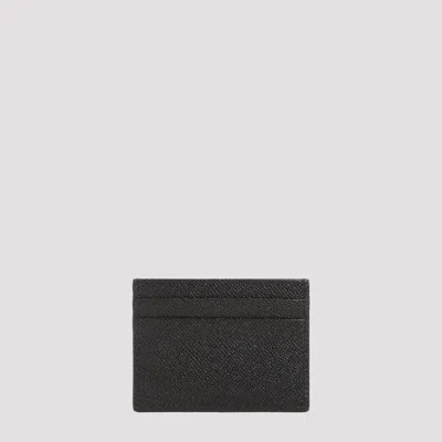 Dolce & Gabbana Women Dauphine Calfskin Card Holder In Black