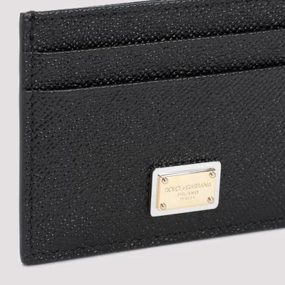 Dolce & Gabbana Women Dauphine Calfskin Card Holder In Black