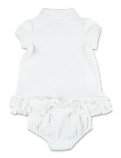 Polo Ralph Lauren Baby Girl  Ruffled Polo Dress With Bloomer In Gray