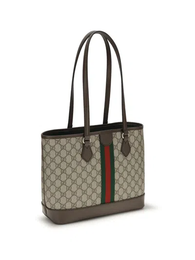 Gucci Ophidia Medium Tote Bag In Brown