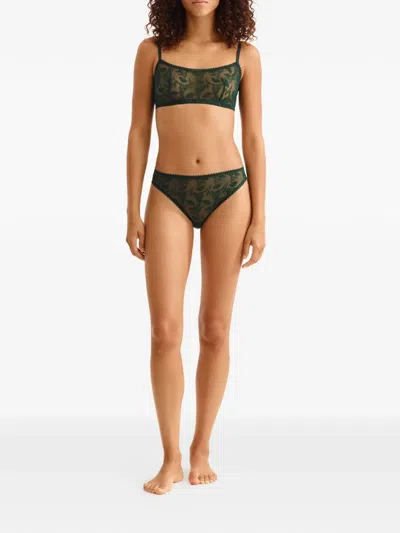 Eres Floral-print Bra In Green