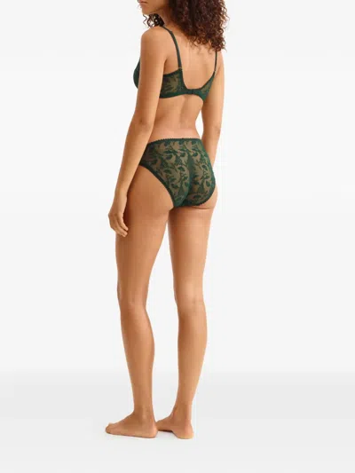 Eres Floral-print Bra In Green