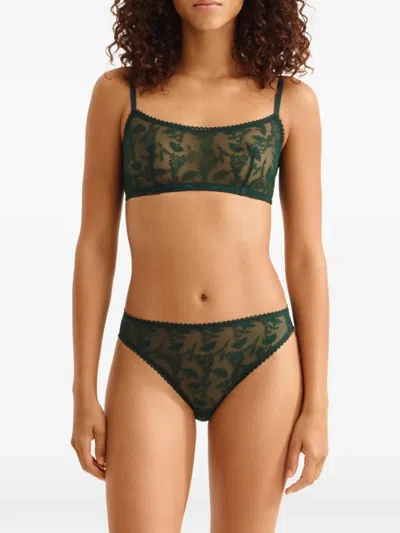 Eres Floral-print Bra In Green
