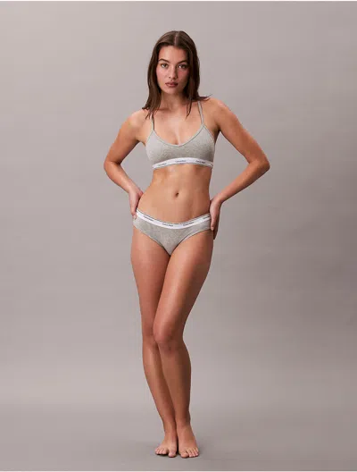 Calvin Klein Women's Cotton Modal Balance Bikini In Gray