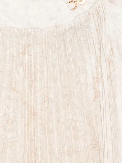 Versace Barocco Twill Dress In Metallic