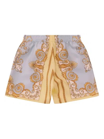 Versace Baroqueprint Shorts In Multi