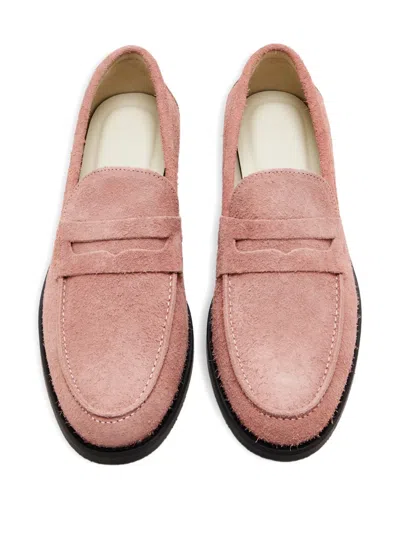 Duke & Dexter Suede Loafers In Pink