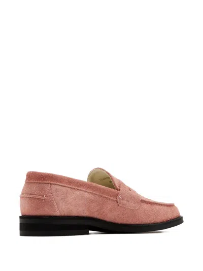 Duke & Dexter Suede Loafers In Pink