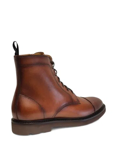 Henderson Baracco Lace-up Leather Boots In Brown