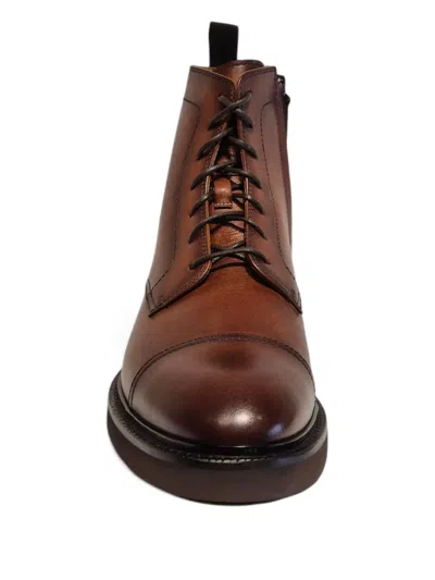 Henderson Baracco Lace-up Leather Boots In Brown