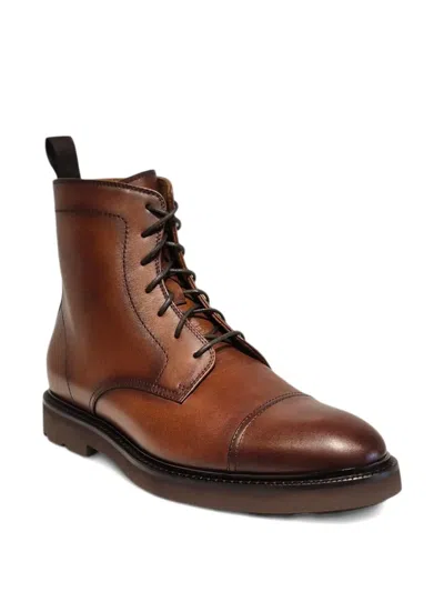 Henderson Baracco Lace-up Leather Boots In Brown