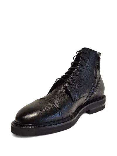 Henderson Baracco Lace-up Leather Boots In Black
