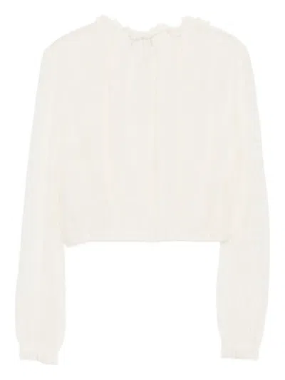 Versace Logo Blouse In White