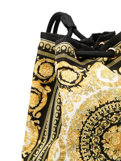 Versace All-over Graphic Print Nag In Yellow
