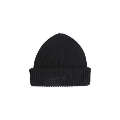 Lanvin Wool Beanie In Black