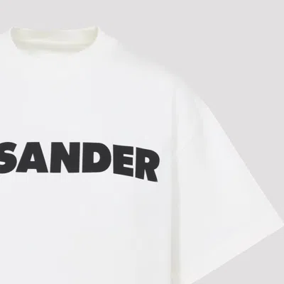 Jil Sander Crewneck Short Sleeves Classic Print T-shirt Clothing In White