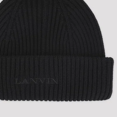 Lanvin Wool Beanie In Black